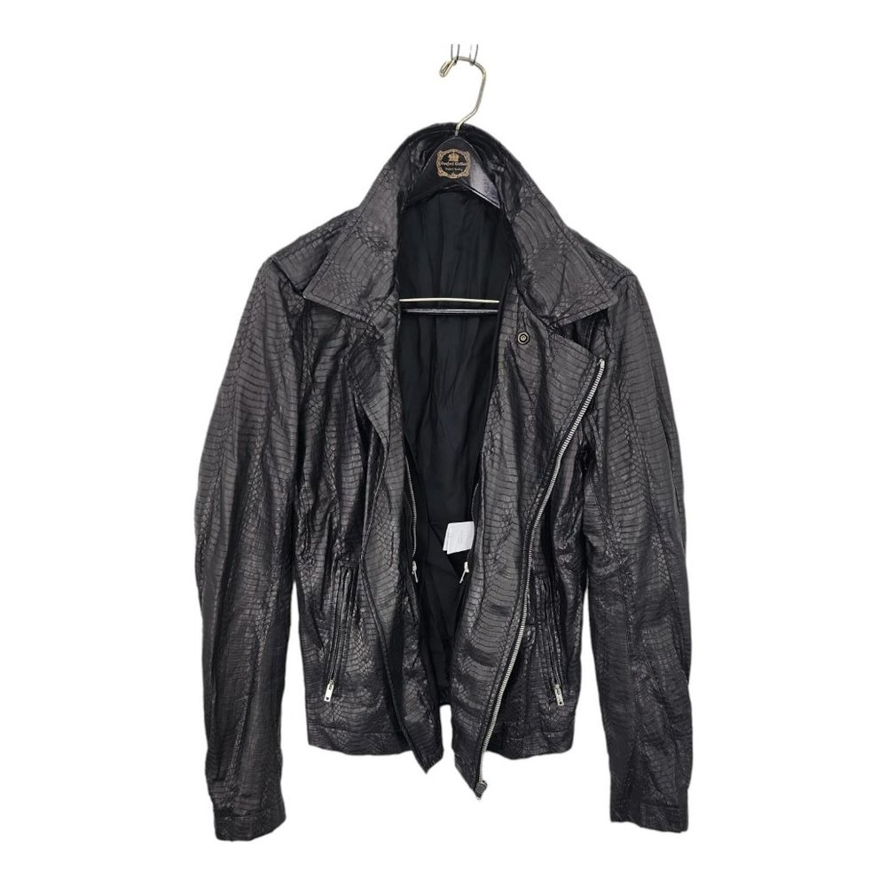 Rick Owens 2012 Water Python Snake Leather Biker … - image 3